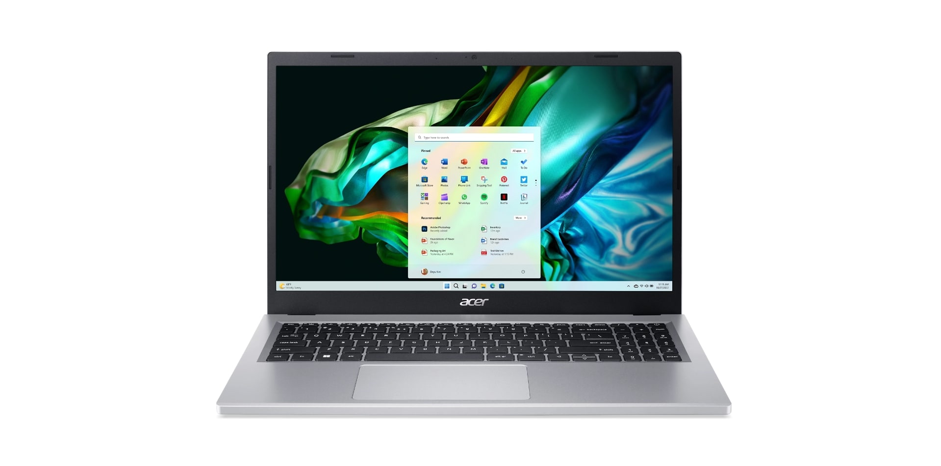 Acer Aspire 3 A315-24 NX.KDESI.005 Silver Laptop, AMD Quad Core Ryzen 3, 8 GB RAM, 256 GB SSD, AMD Radeon Graphic, 720p Camera, 1.78 Kg, Windows 11 Home