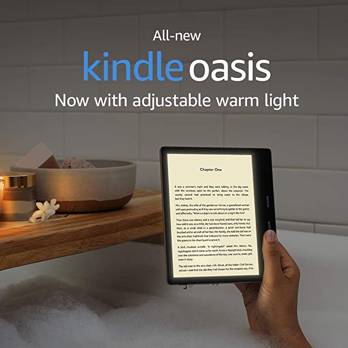 Kindle Oasis (B07L5G6M1R) 10th Gen, 7" Inch Display, 32 GB, Now with adjustable warm light, WiFi + Free 4G - Graphite