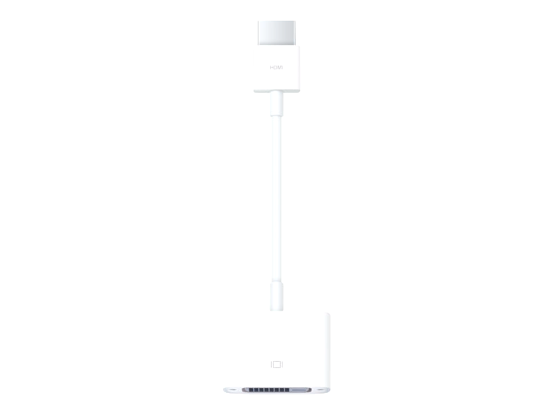 Apple MJVU2ZM/A HDMI to DVI Adapter Cable, USB Type A, White