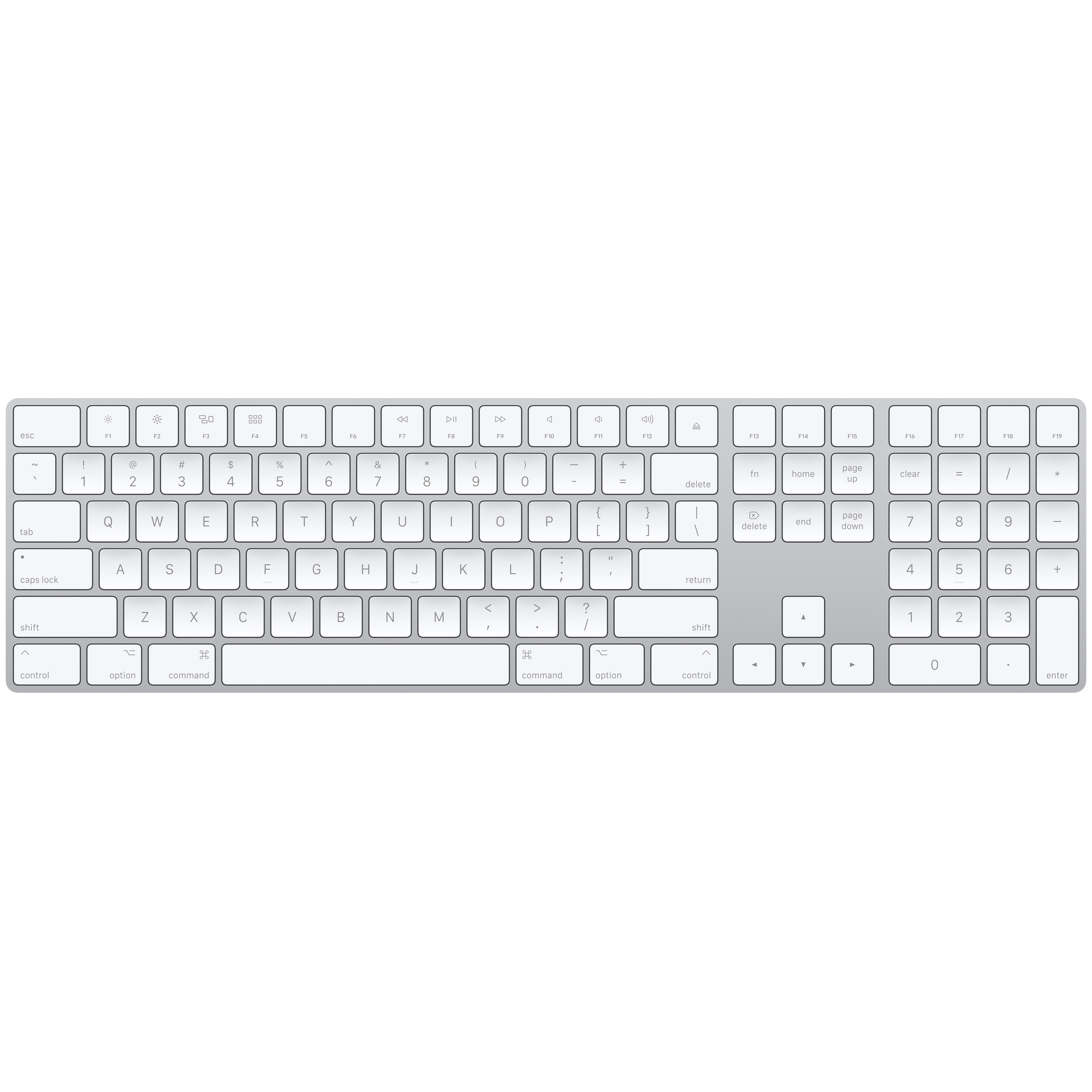 Apple MQ052HN/A Magic Keyboard with Numeric Keypad - keyboard - QWERTY - US - silver