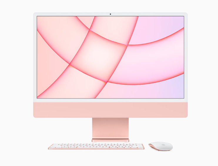 Apple MGPM3HN/A 24-inch iMac with Retina 4.5K display, M1chip with 8-Core CPU and 8-Core GPU, 256GB, Pink