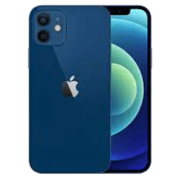 Apple MGJE3HN/A iPhone 12 with 6 GB RAM, 128 GB storage, 5G technology, Dual SIM, A14 Bionic Chip with Next Generation Neural Engine - Blue