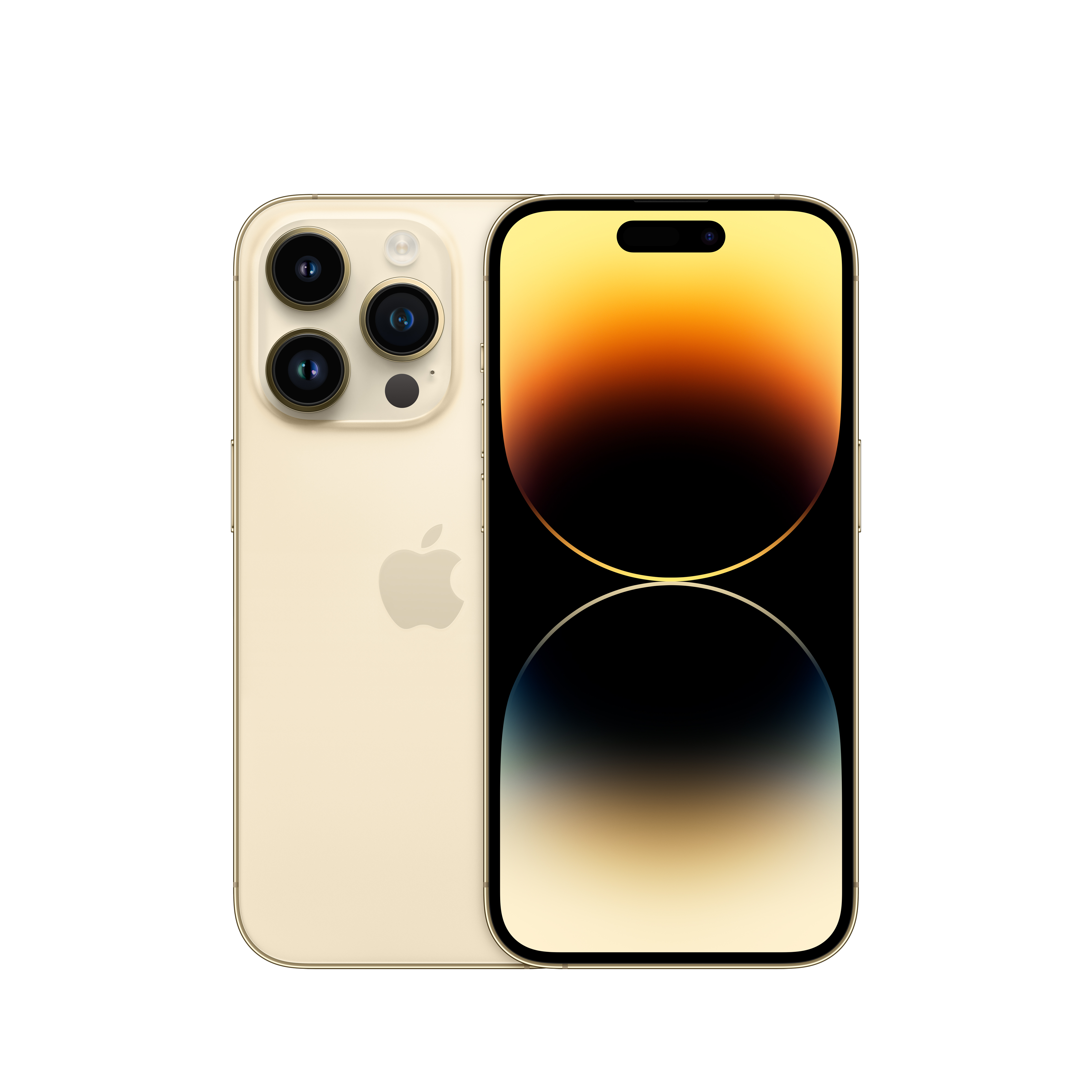 Apple MQ083HN/A iPhone 14 Pro Gold with 128 GB, iOS 16, A15 Bionic chip, 6core CPU with 2 performance, 6.1 inch OLED display