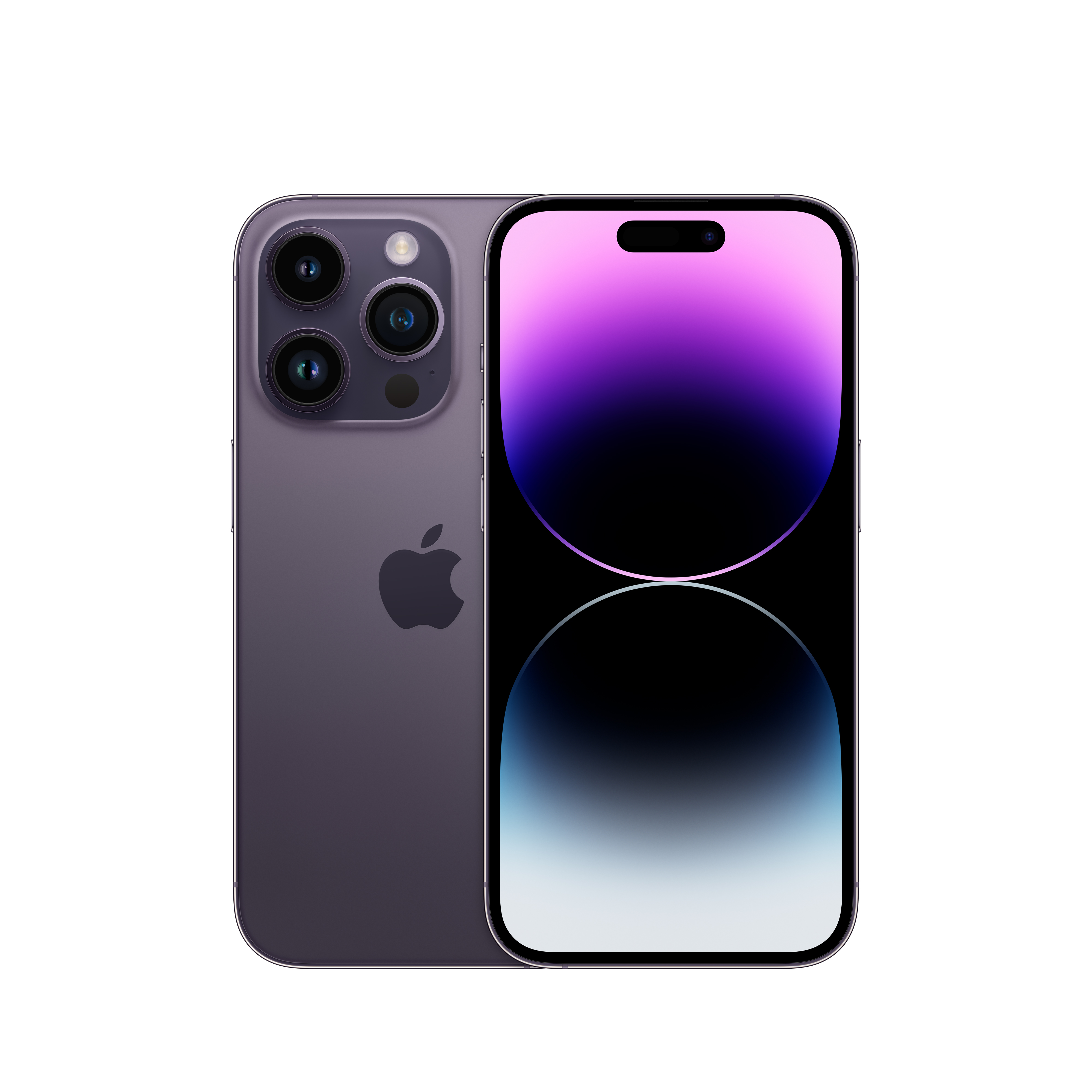 Apple iPhone 14 Pro (MQ0G3HN/A) Deep Purple with 128GB, iOS 16, A15 Bionic chip, 6core CPU with 2 performance, 6.7 inch OLED display