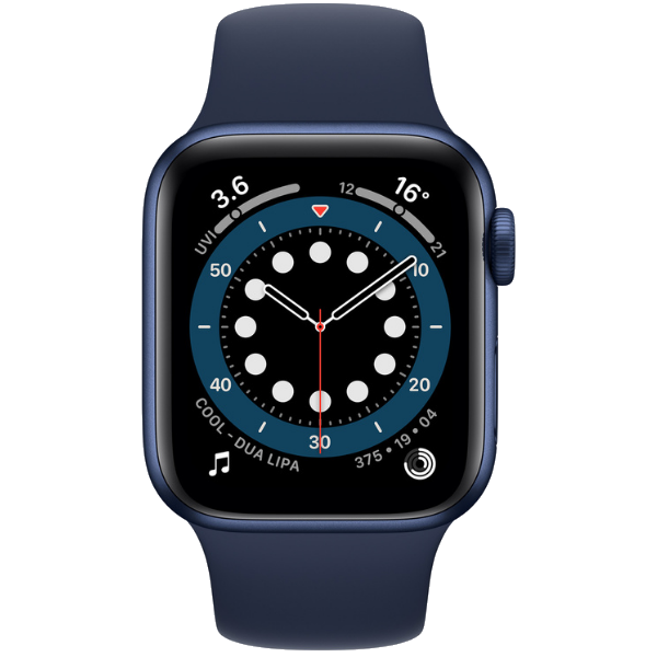 Apple Watch Series 6 40 mm Blue Aluminum Case with Deep Navy Bluetooth Wi Fi NFC