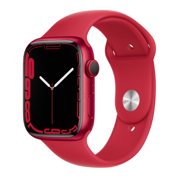 Apple Watch Series 7 GPS + Cellular 45 mm RED Aluminium Case with Sport Band - MKJU3HN/A