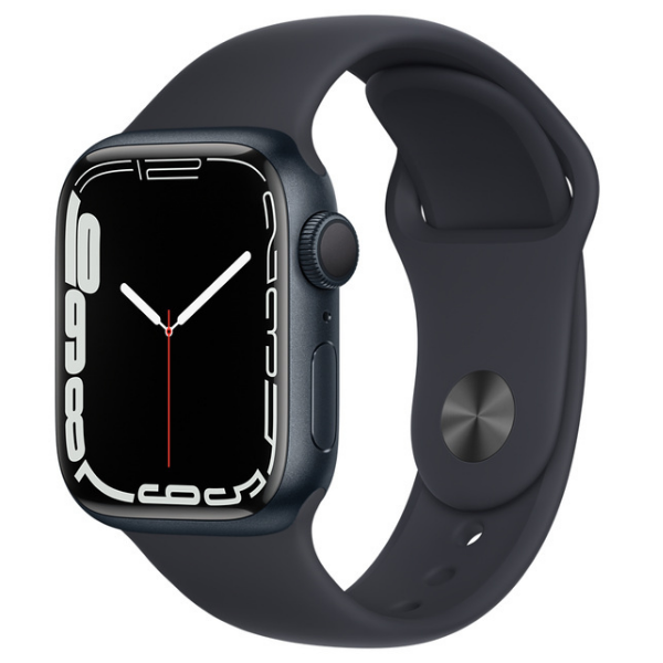 Apple (MKMX3HN/A) Watch Series 7  Midnight Aluminium Case with Sport Band