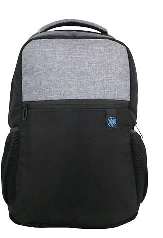 HP 15.6" Black With Grey Polyester Fabric Laptop Backpack