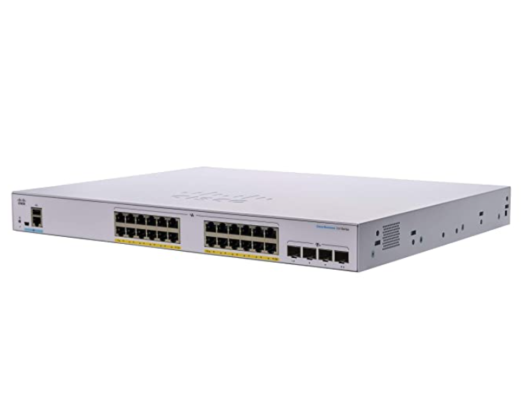 CISCO CBS350-24FP-4X-IN CBS Layer 2 switching, VLAN support, Spanning Tree Protocol (STP), advanced threat protection, IPv6 first-hop security, quality of service (QoS), sFlow, dynamic routing