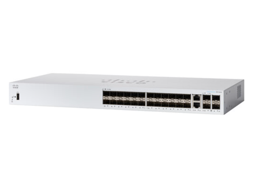CISCO CBS350-24S-4G-IN CBS Layer 2 switching, VLAN support, Spanning Tree Protocol (STP), advanced threat protection, IPv6 first-hop security, quality of service (QoS), sFlow, dynamic routing