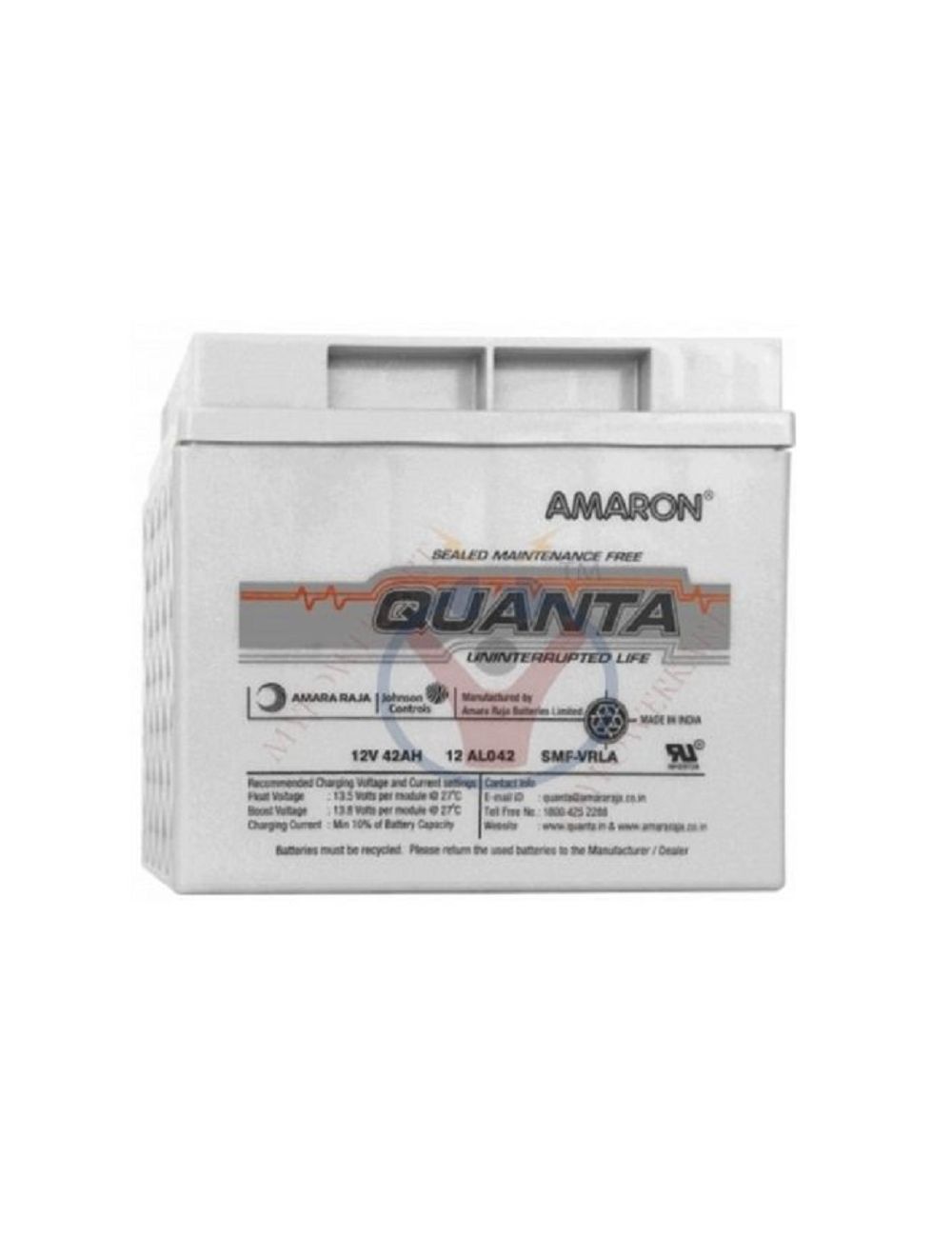 Amaron Quanta (801061215-12) 12V 42Ah Smf VRLA Battery