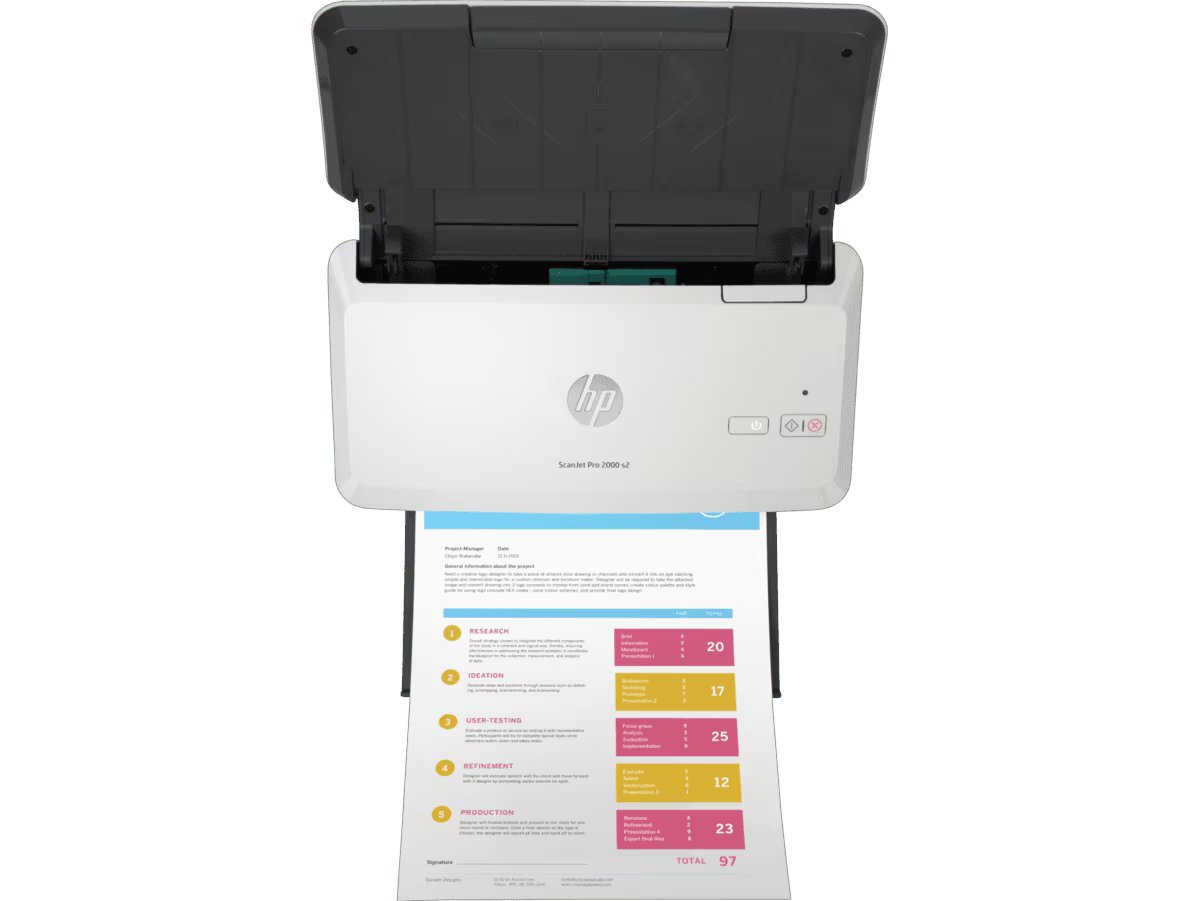 HP 6FW06A#ACJ ScanJet Pro 2000 s2 Sheet-Feed Scanner, Up to 35 ppm/70 ipm