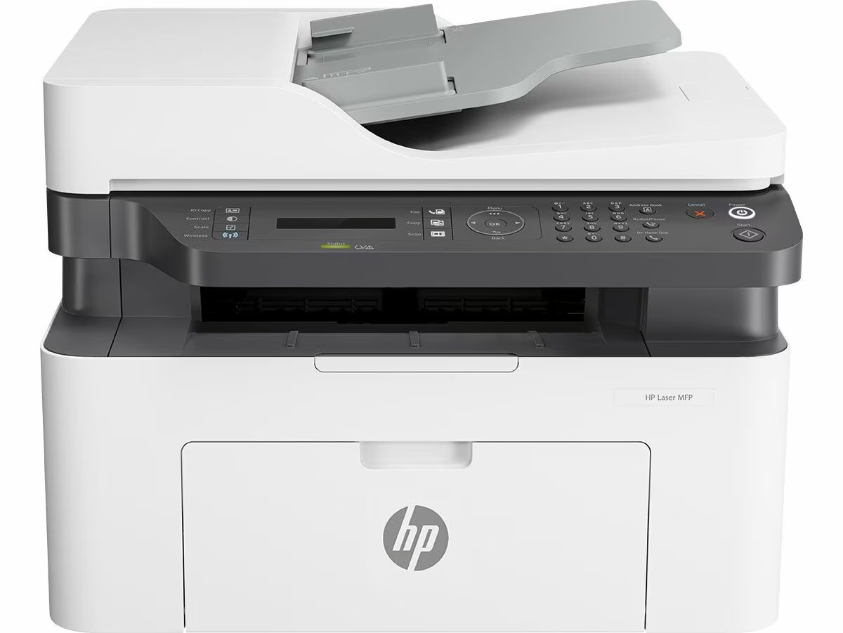 HP Laser MFP 1188fnw Printer 715A5A Laser Printer Up to 150 sheets Print, Copy, Scan, Fax & ADF - Black and white