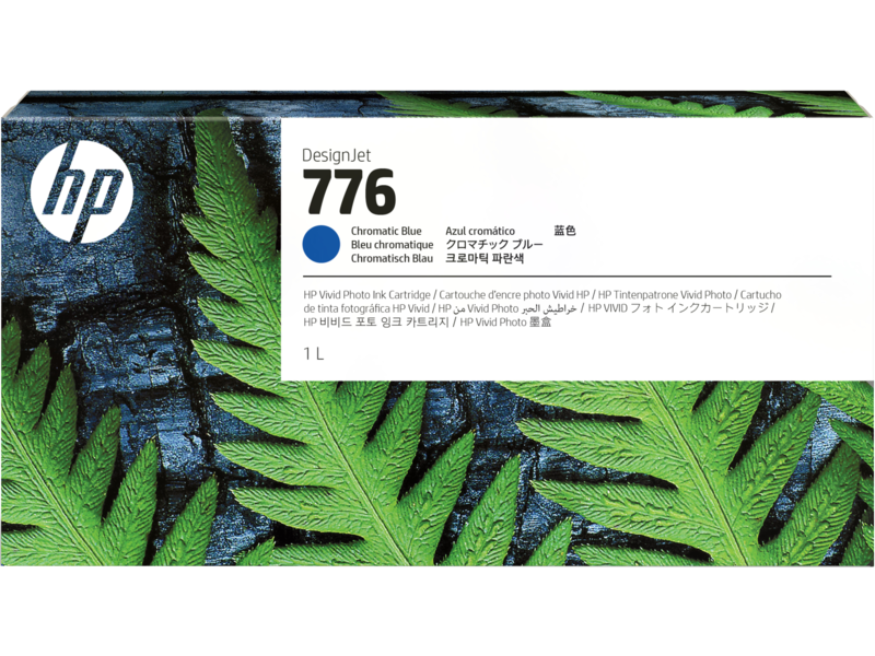 HP 776 1-liter Chromatic Blue Ink Cartridge (1XB04A)