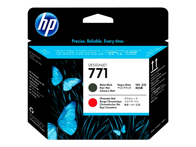 HP 771 - matte black, chromatic red - printhead