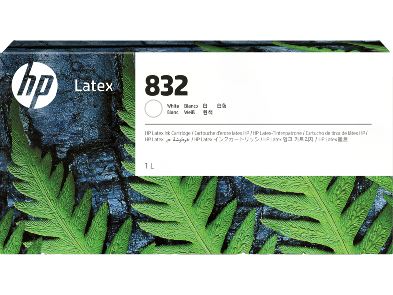 HP 832 1-liter White Latex Ink Cartridge (4UV29A)