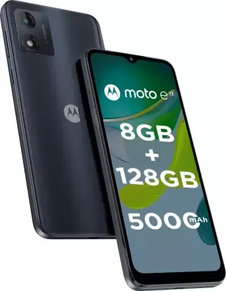 Motorola PAXT0065IN E13 Smart Phone, 8 GB, 128 GB, 6.5 Inch, Unisoc T606 Processor - Cosmic Black