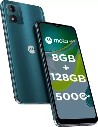 Motorola PAXT0066IN E13 Smart Phone, 8 GB, 128 GB, 6.5 Inch, Unisoc T606 Processor - Aurora Green