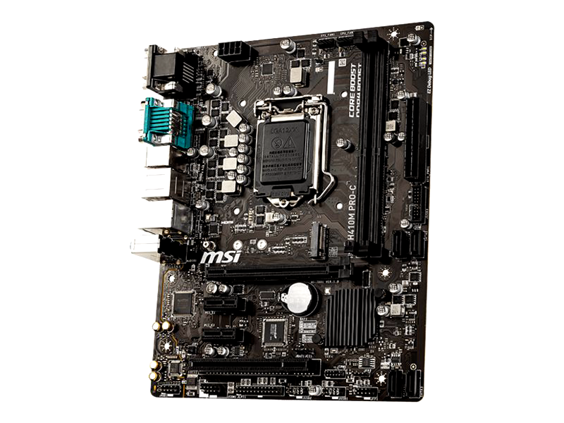 MSI H410M PRO-C ProSeries Motherboard (mATX, 10th Gen Intel Core, LGA 1200 Socket, DDR4, M.2 Slot, USB 3.2 Gen 2, 2.5G LAN, D-Sub/DVI/HDMI/DP)
