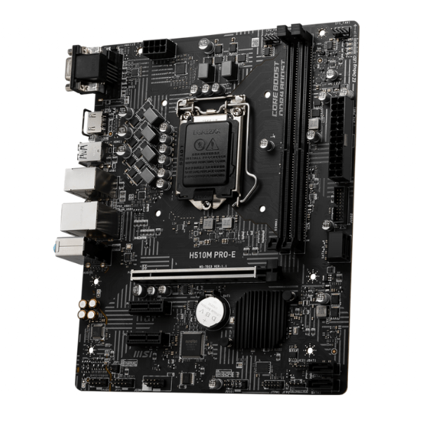 MSI H510M PRO-E-MOTHER BOARD, Black, Mirco-ATX, LGA 1200 socket, Intel H510 Chipset