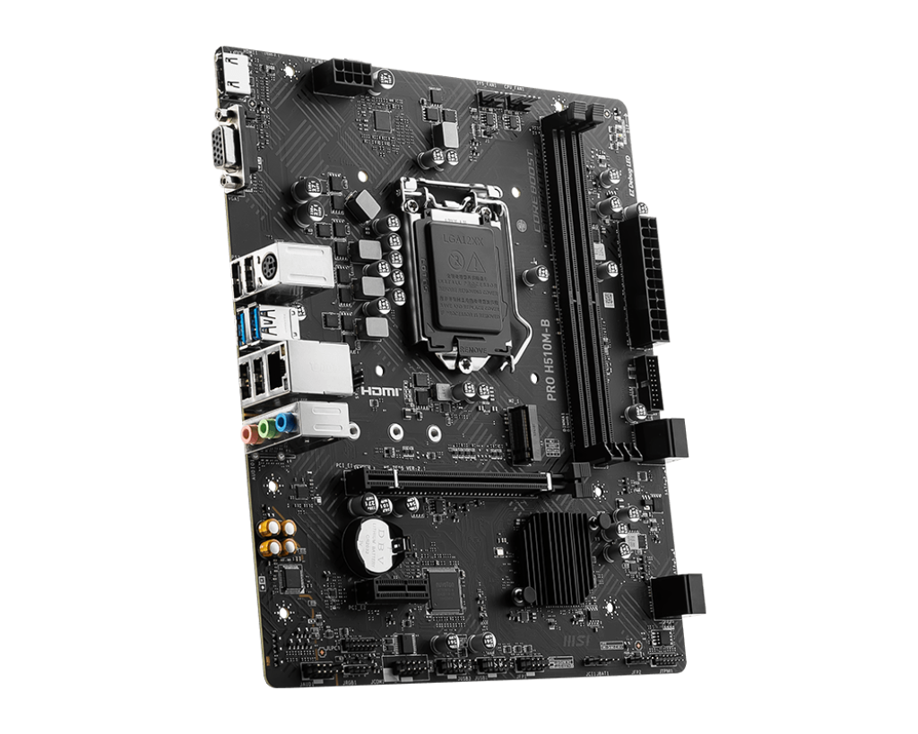 MSI PRO H510M-B -Motherboard, Supports 10th Gen Intel Core, Pentium Gold and Celeron processors for LGA 1200 socket