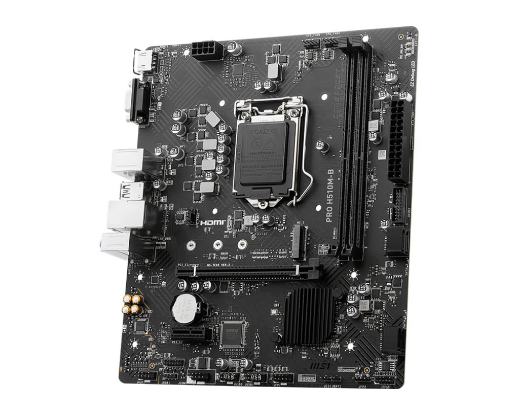 MSI PRO H510M-B -Motherboard, Supports 10th Gen Intel Core, Pentium Gold and Celeron processors for LGA 1200 socket