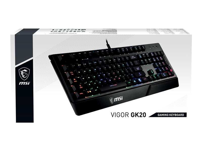 MSI Vigor GK20 US (S11-04US261-CLA)Wired USB Gaming Keyboard