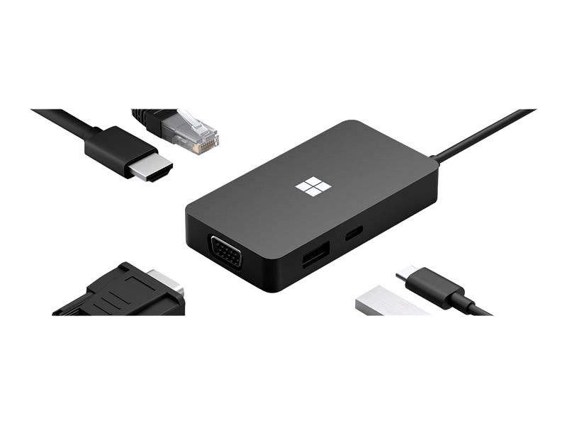 Microsoft 1E4-00005, USB-C Travel Hub, Docking station, USB-C, VGA, HDMI, GigE