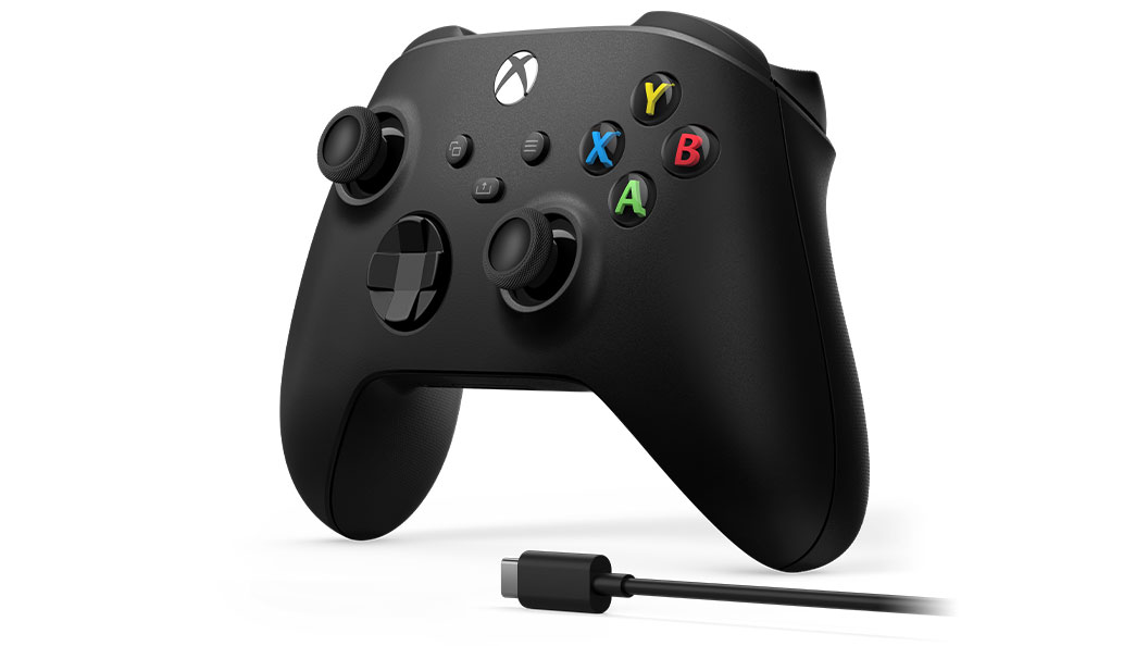 Microsoft X-Box Carbon Black, Series X/S Wireless Controller with USB-C Cable
