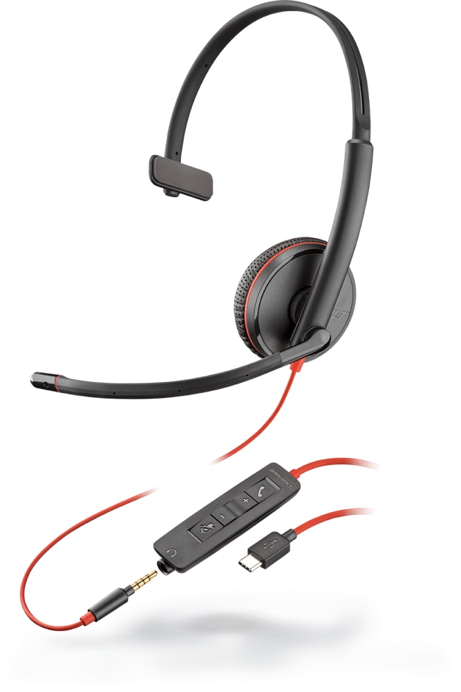 Poly Blackwire 3225 (209747-201) USB-A Wired On Headset